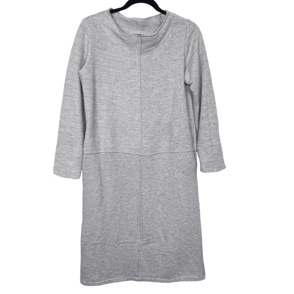 Gershon Bram Gray French Terry Patchwork Dress Small - Picture 1 of 12